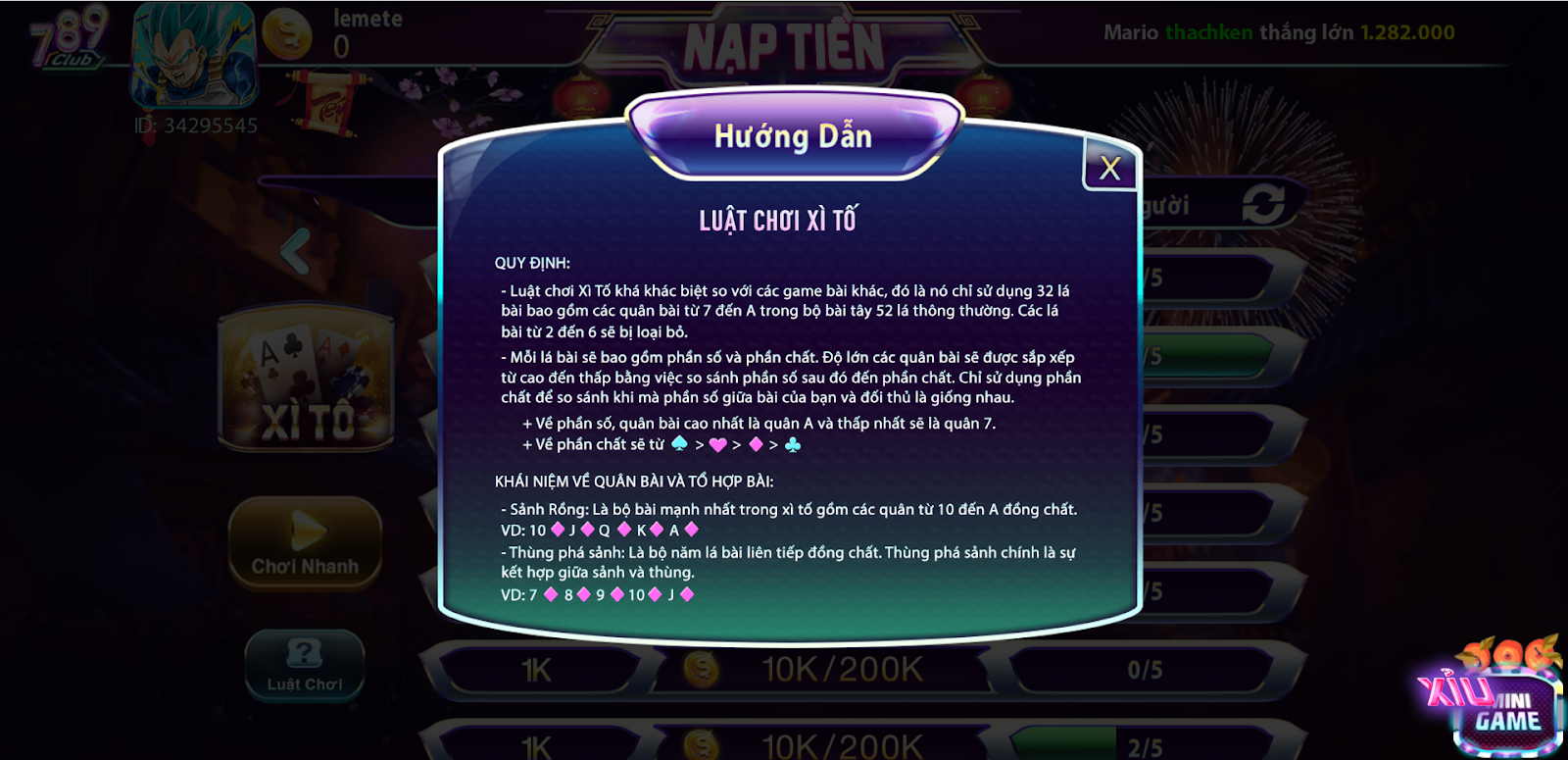 Các mẹo khi chơi game bài xì tố 789 club