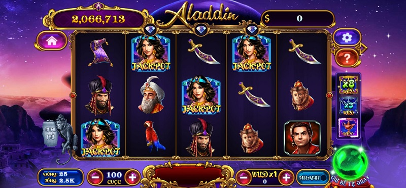 Giao diện chơi game  vô cùng mới tại nổ hũ Aladdin 789 Club.